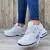 Imagem do Foreign trade large size new casual sneakers women's flying wedge round toe lace