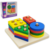 Brinquedo Infantil Educativo Blocos De Encaixar De Madeira (BlocoDeMadeiraEncaix - comprar online