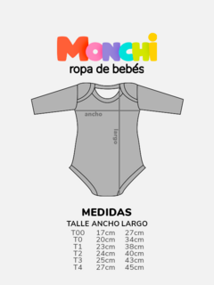 Conjunto Body + Pantalón + Camiseta Interlock grueso 100% Algodón - Monchi