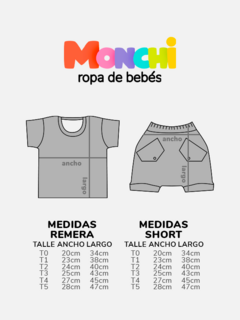 Conjunto short+ remera con tiradores - Monchi