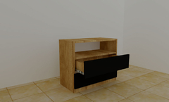 mesa de luz doble cajon - tienda online