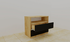 Imagen de mesa de luz doble cajon