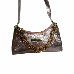 Bolsa Feminina Festa Pequena Textura Crocodilo Transversal - comprar online