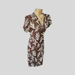 Vestido Midi Estampado Transpassado - comprar online