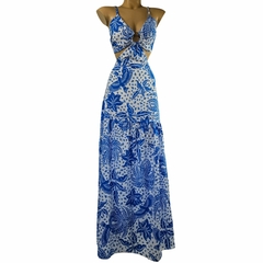 Vestido Alça Frente Única Elegância Estampa Floral - comprar online