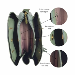 Bolsa Feminina de Mão Social Festa Passeio Transversal Verde