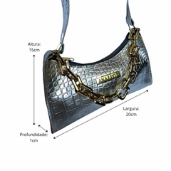 Bolsa Feminina Festa Pequena Textura Crocodilo Transversal na internet