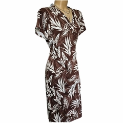 Vestido Midi Estampado Transpassado - comprar online