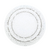 Plato De Sitio blanco confetti plateado