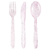 Set Tenedor + Cuchillo + Cuchara Glitter Rosa x36 un - comprar online