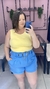 Cropped regata amarelo