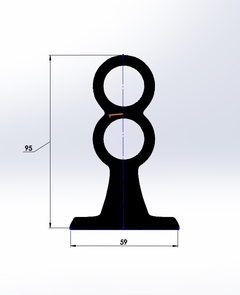 Soporte Cortina Doble 22mm X3 Unidades - Build3D