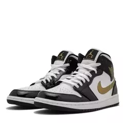 Air Jordan 1 Mid Black Gold Patent - comprar en línea