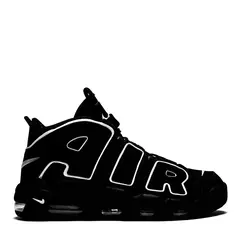 Air More Uptempo Black White