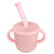 Vaso Con Popote Silicona Rosa 150 ml