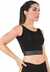 Cropped Fitness Preto Detalhe Elástico Preto Top | REF: CC18 - comprar online