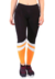 Calça Legging e detalhe amarelo Fitness Preto Com listras Branco | REF: LC32 - Classy Store