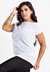 Blusa Fitness Branco Tela Manga Curta | REF: BLMC1 - Classy Store