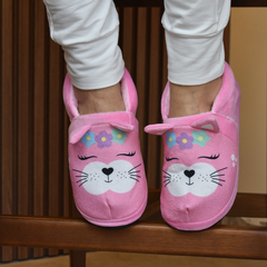 Pantufa Gato Rosa - Ref. 3406