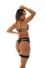 Lingerie sexy em renda com perneira – Adriana - comprar online