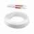 CABO COAXIAL RF 0.4X2.5+BIP 80% MALHA 100M DUPLA BLINDAGEM BRANCO