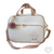 Bolsa Retangular Off White com Rosé