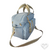 Bolsa Retangular Linho Azul Claro com Fita Bege - comprar online