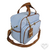 Bolsa Retangular Linho Azul Claro com Caramelo - comprar online