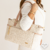 Bolsa Sarah Tweed Off White com Rosé - comprar online