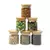 Kit 6 Potes de Vidro Hérmético com Tampa de Bambu 200 ml - loja online