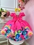 Vestido Infantil Divertidamente Rosa Chiclete C/ Pérolas - loja online