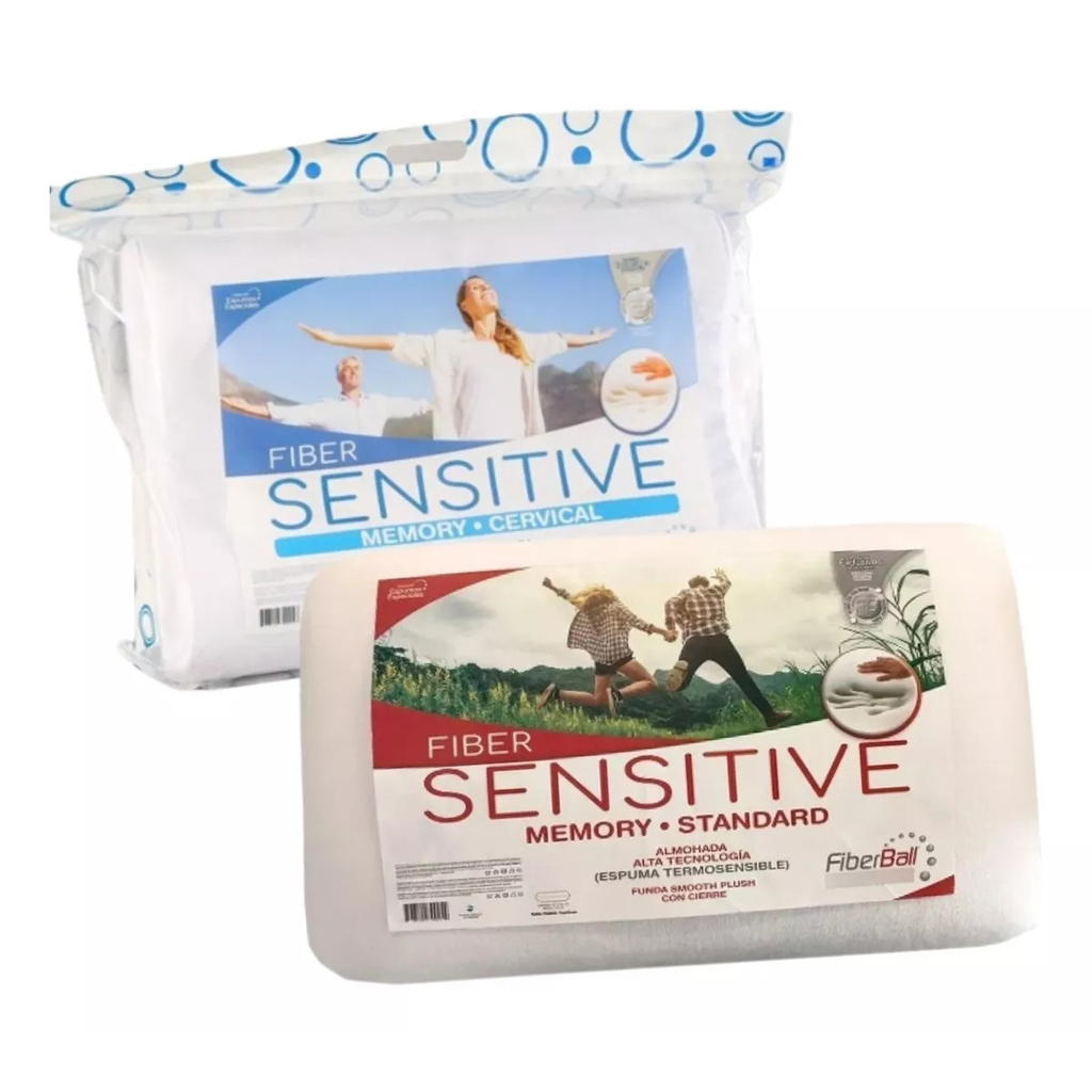 Almohada Sensitive Cervical Fiberball Viscoelastica 57 X 40 C funda