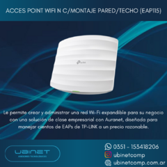 Acces Point WIFI-N montaje de Pared/Techo TPLINK EAP115