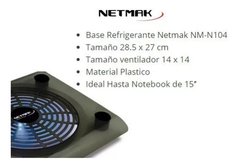 Base para Notebook Transparente 15" NETMAK NM-N104 - comprar online