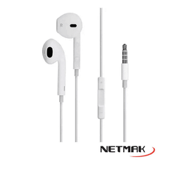 Auricular NETMAK NM-UR70 Blanco/Azul/Rosa/Rojo/Negro In-ear Con Cable Manos Libres - UbiNet - Asesores Tecnológicos