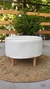 POUF NORDICO CON FUNDA TUSSOR BLANCO - (copia)