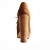 Zapatos con ribete de cuero caprino, plataforma escondida y taco foliado. 100% Cuero. VALENTINA COLUGNATTI | REAL SHOES