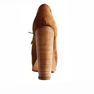 Zapatos con ribete de cuero caprino, plataforma escondida y taco foliado. 100% Cuero. VALENTINA COLUGNATTI | REAL SHOES