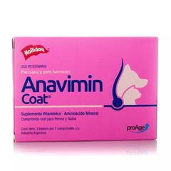 Anavimin Coat comprimidos para mejorar la piel de perros y gatos