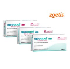 El Apoquel con Oclacitinib del Laboratorio Zoetis, está indicado para el tratamiento del prurito relacionado con dermatitis alérgica en perros