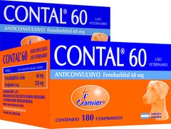 Contal 60 mg comprimidos anti-convulsivo para caninos y felinos