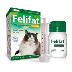 Felifat con Carnitina complemento dietario para el control de la obesidad en gatos 