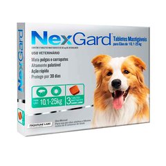 NexGard tabletas masticables para pulgas y garrapatas en perros 10 a 25 kg