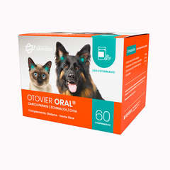 Otovier oral complemento dietario en comprimidos para el oído de gatos y perros