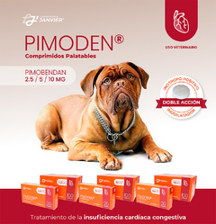 Pimoden 2.5 mg - 5 mg y 10 mg en comprimidos del Laboratorio Janvier - pimobendan para insuficiencia cardíaca congestiva