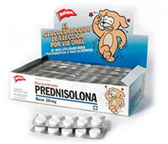 Prednisolona comprimidos 20 mg - Antiinflamatorio Glucocorticoide via oral perros y gatos