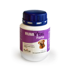 El Rumivital Forte caninos del Laboratorio Ruminal en comprimidos saborizados y palatables es un geriátrico natural, condoprotector, antiartrósico, antiinflamatorio, nefroprotector y antioxidante