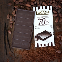 Tableta Chocolate Negro 70% Cacao Lacasa x100 Gr. - comprar online