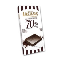 Tableta Chocolate Negro 70% Cacao Lacasa x100 Gr.