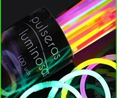 50 Pulseras Luminosas Quimicas Neon Fiesta Cotillon Led